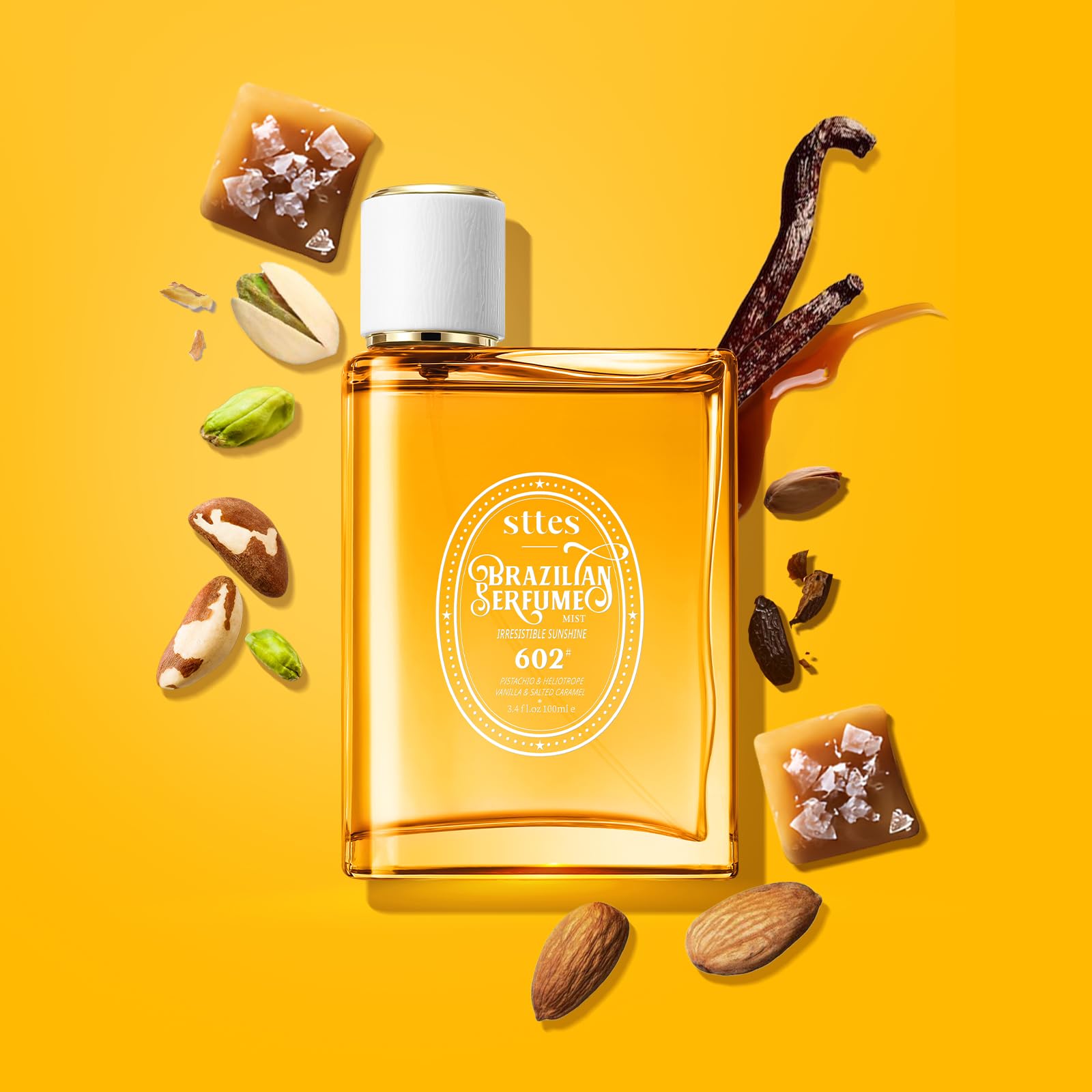 Brazilian Vanilla Pistachio Caramel Sunflower Perfume Spray for Women - 2 Pack (6.8 fl oz each) | Long-Lasting Fragrance for Hair & Body | Perfect for Date Nights, Office Wear & Special Occasions