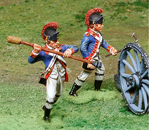 British Royal Horse Artillery RHA Swabber & Ignitor 1:30 Scale Pewter Figure - American Revolution Military Collectible for History Enthusiasts & Model Display