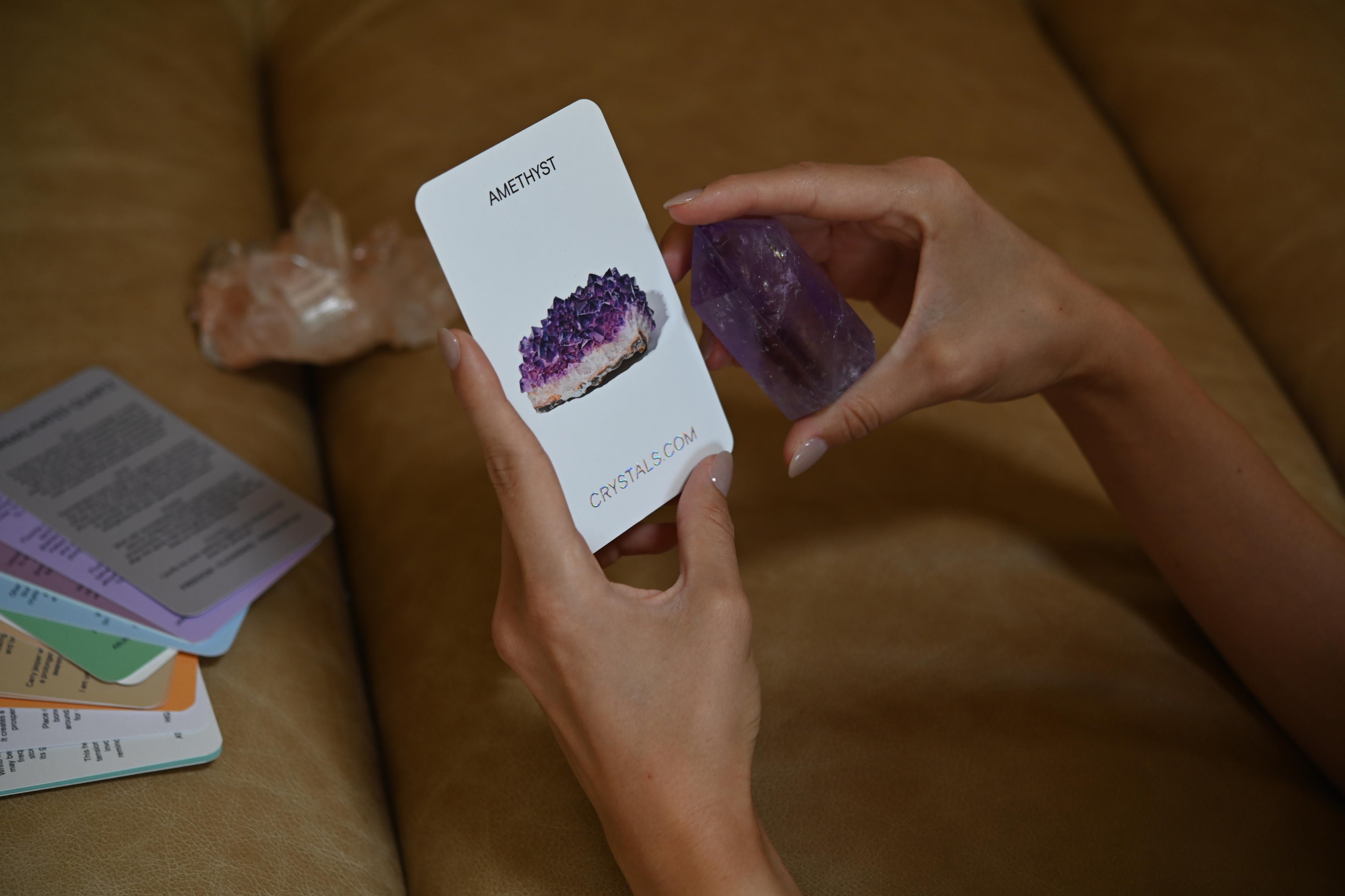 Premium Crystal Collector Info Card - High-Quality Crystal Identification Guide for Gemstone Enthusiasts | Perfect for Jewelry Making, Healing Crystals & Mineral Collections
