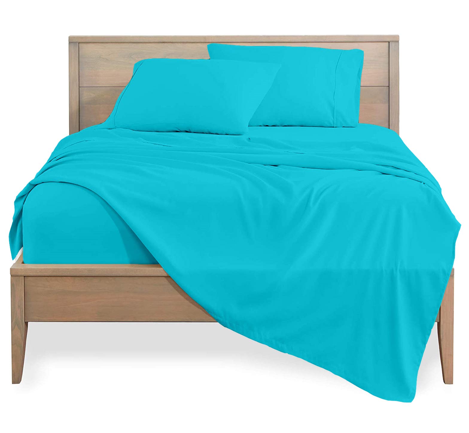 1000 Thread Count Luxury Hotel Bed Sheet Set - 4 Piece Soft Breathable Cotton Bedding with Deep Pocket (Fits up to 18