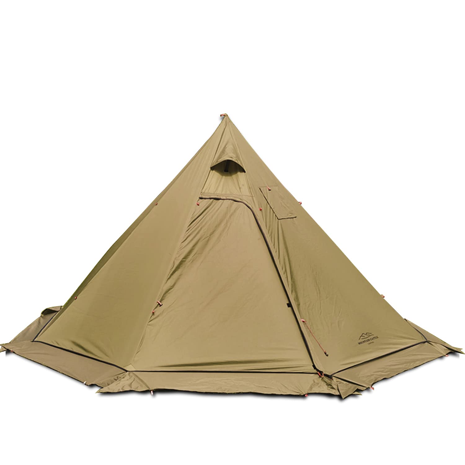 PRESELF 3-Person Lightweight Tipi Hot Tent with Fire Retardant Flue Pipes & Window - Portable Teepee Tent for Family Camping, Backpacking, Hiking - Perfect for Winter Camping, Hunting Trips & Outdoor Adventures