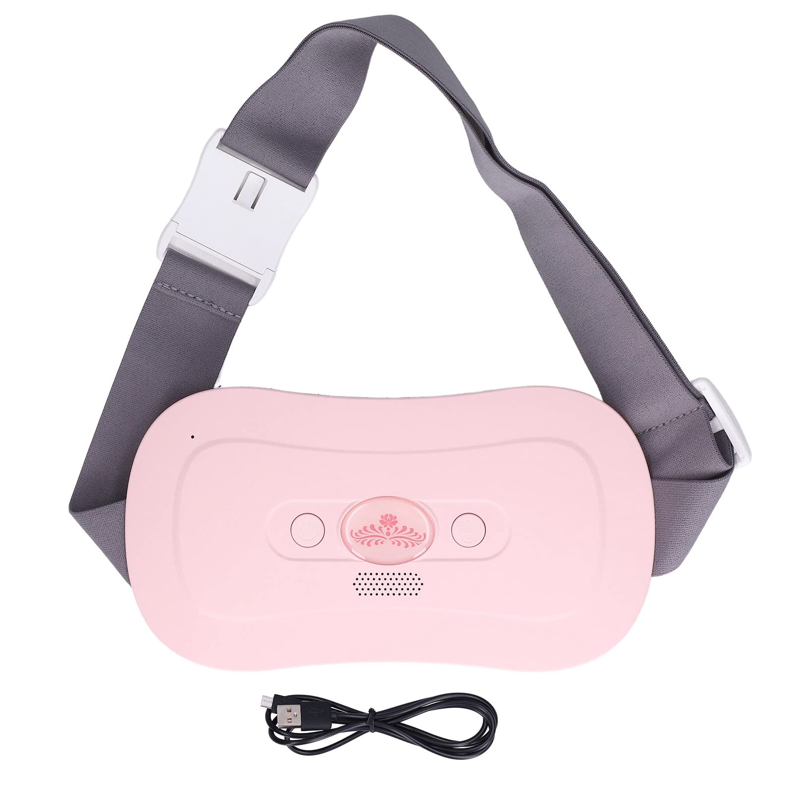 Zerodis Electric Heating Uterus Belt for Women - 3 Temperature Adjustments, Vibration Massage, Pain Relief for Dysmenorrhea & Period Cramps - Portable Heating Pad for Home, Office & Travel Use
