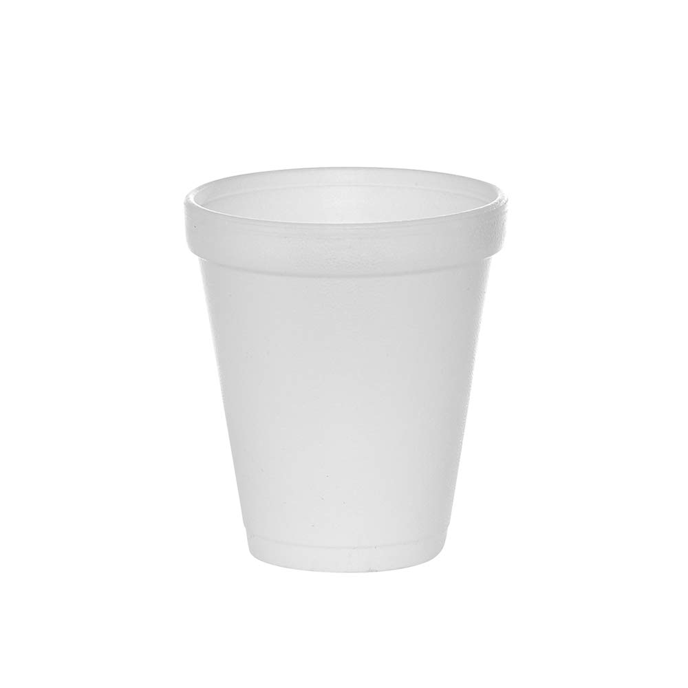 Tezzorio 8 oz White Foam Cups (500 Count) - Disposable Insulated Hot & Cold Drink Cups - Perfect for Coffee, Tea, Parties, Picnics, and Office Use