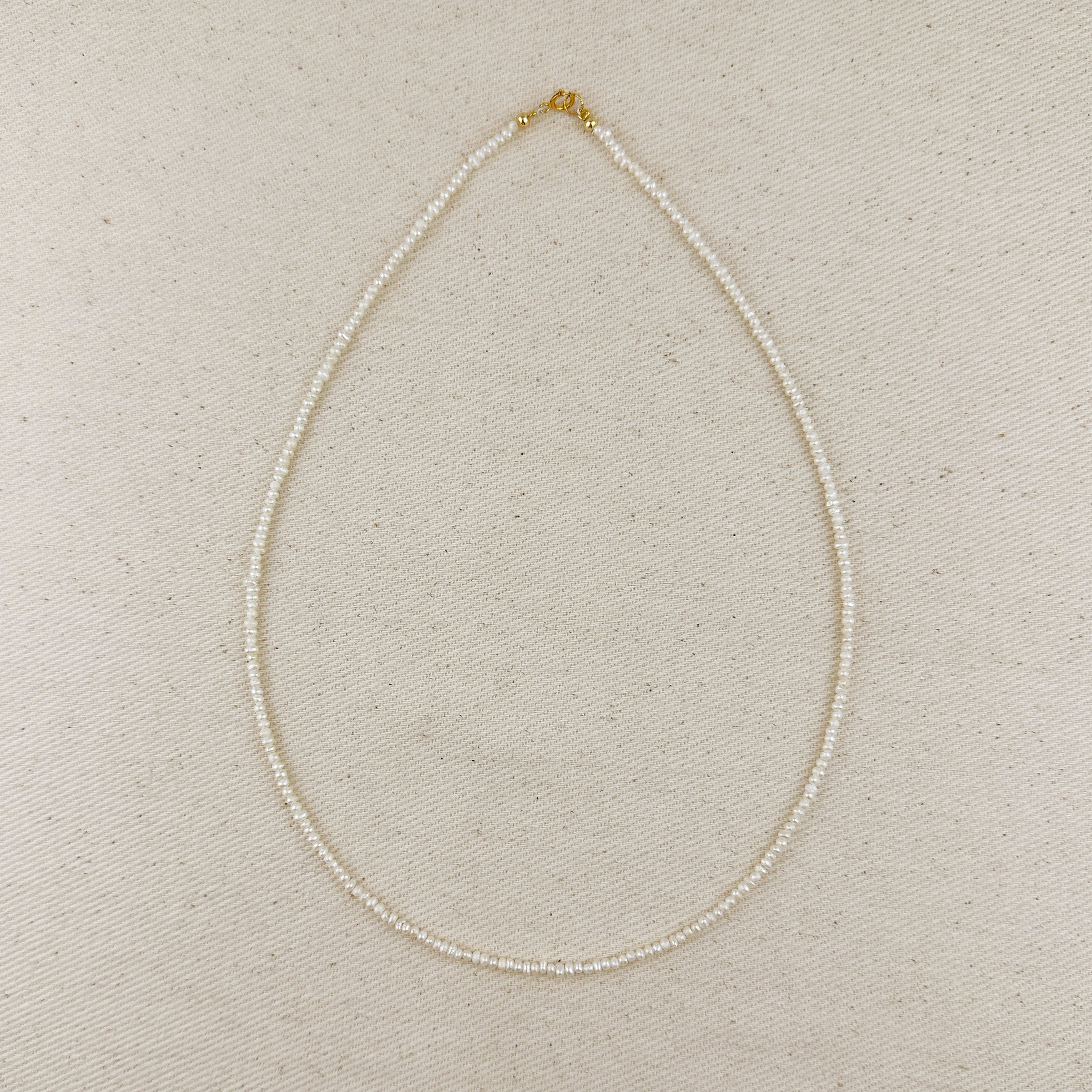 9K Gold Micro Freshwater Pearl Necklace for Women - Elegant & Timeless Jewelry Gift for Brides, Anniversaries & Special Occasions