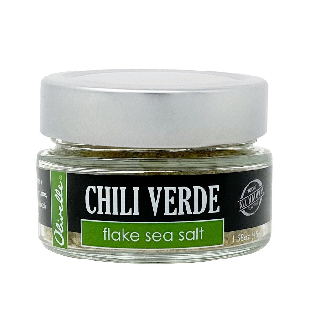 Premium Chili Verde Flake Salt - Gourmet Spicy Seasoning for Cooking, Grilling & Snacks - Adds Bold Flavor to Tacos, Popcorn & More