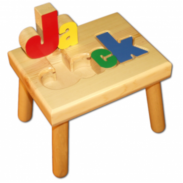 Damhorst Solid Wood Puzzle Stool - Kids' Learning & Play Stool, Montessori Educational Toy for Toddlers - Perfect for Playrooms, Classrooms & Home Decor