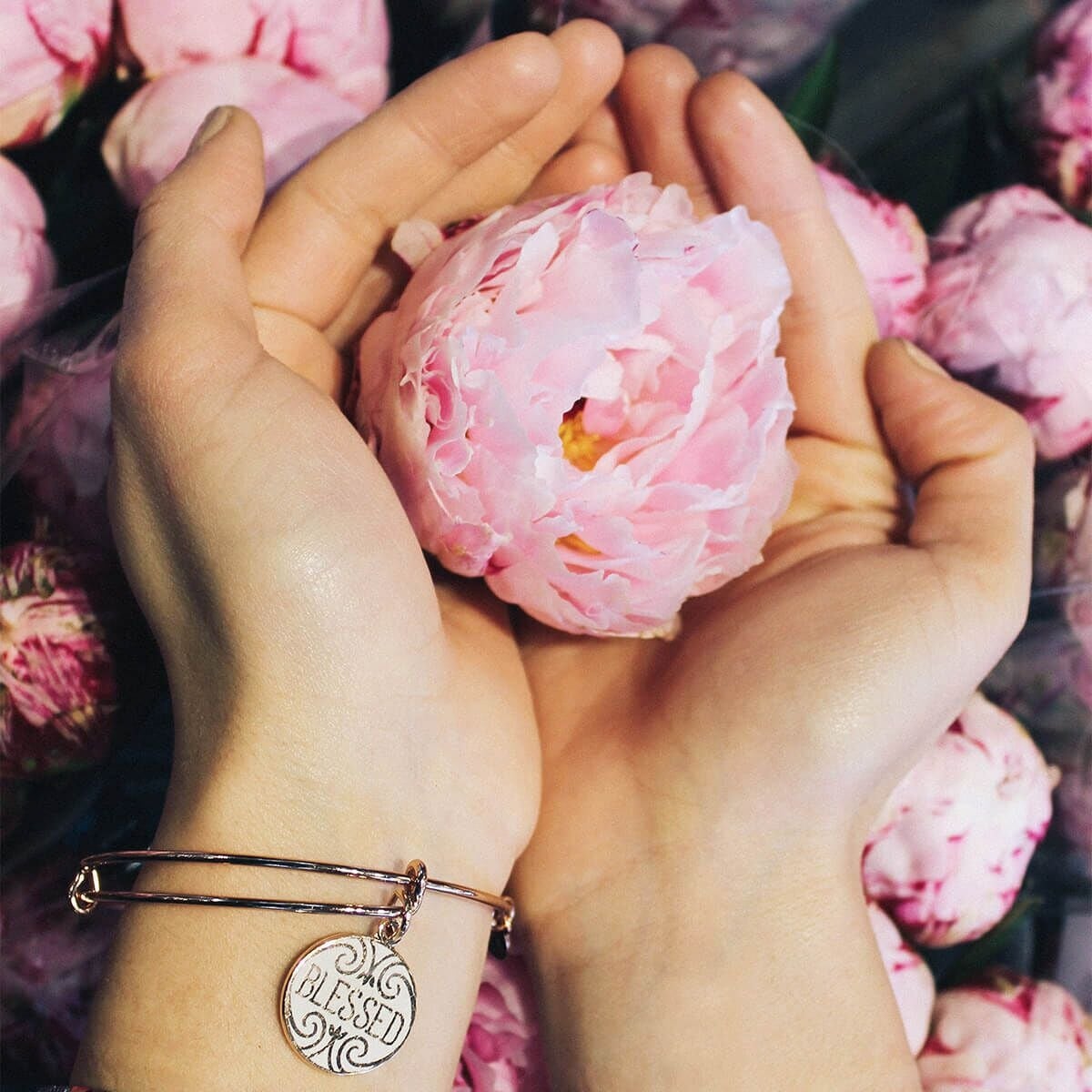 Blessed Charm Bangle - Sterling Silver Inspirational Jewelry for Women - Perfect for Daily Wear, Gifts & Spiritual Protection
