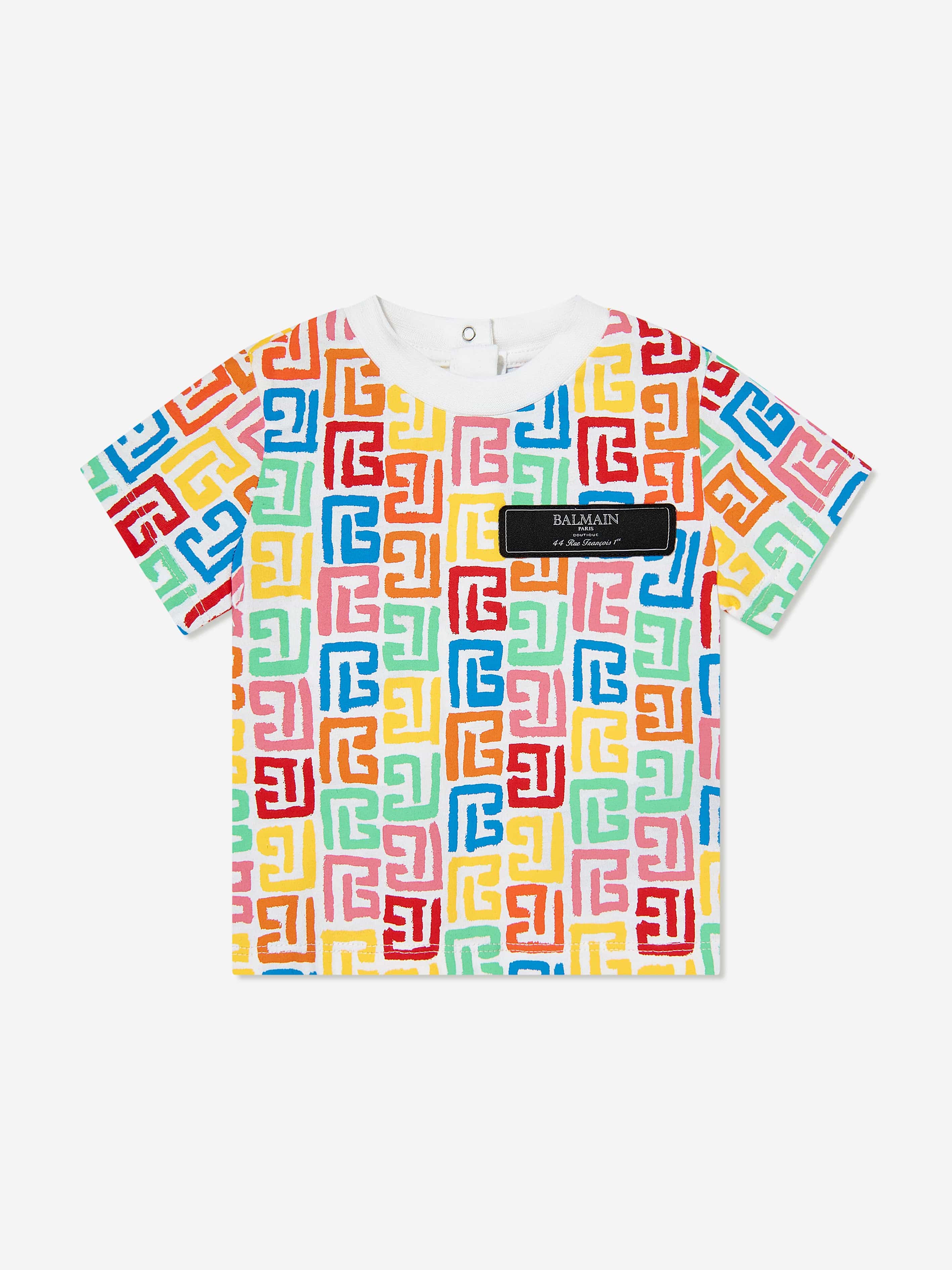 Balmain Baby Boys Monogram T-Shirt - Colorful Cotton Tee for Toddlers | Casual Outfit, Playtime & Special Occasions