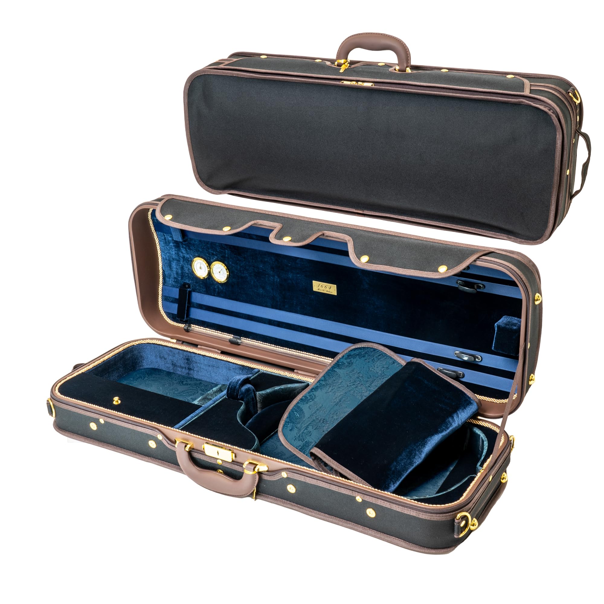 MI&VI AW-9001 Professional Hardwood Viola Case for Full Size Violas (15