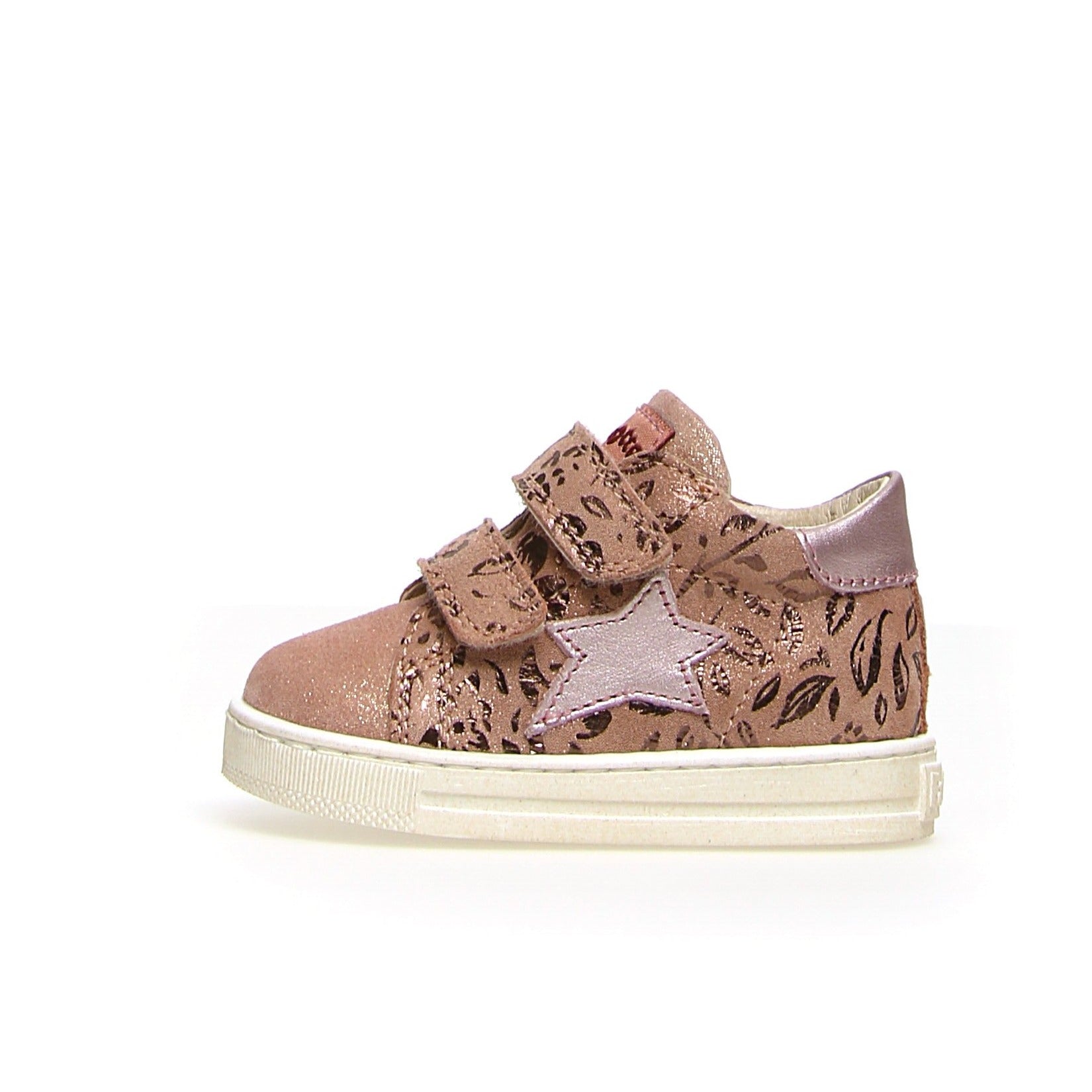 Falcotto Sasha VL Girls' Glitter Rose Flower Fashion Sneakers - Stylish & Comfortable Shoes for School, Play & Everyday Wear