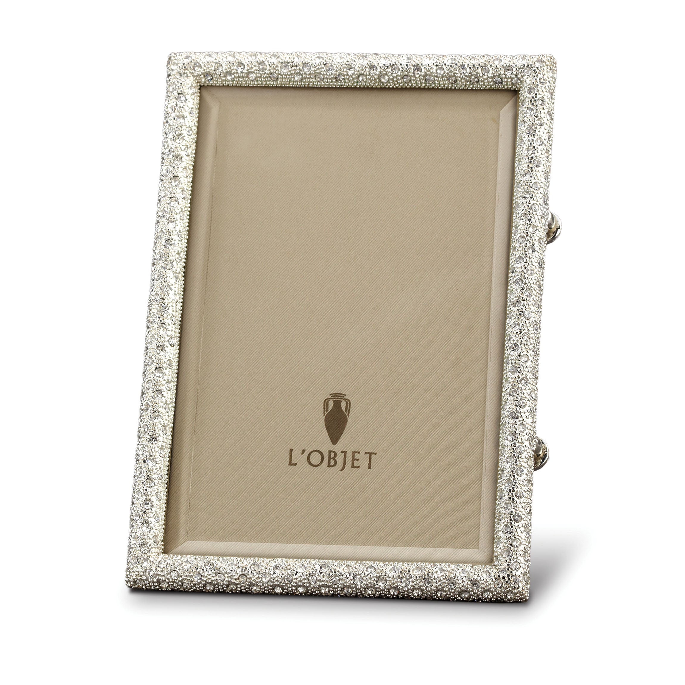 8x10 Platinum Rectangular Pave Picture Frame - Elegant Photo Display for Wedding, Anniversary & Home Decor