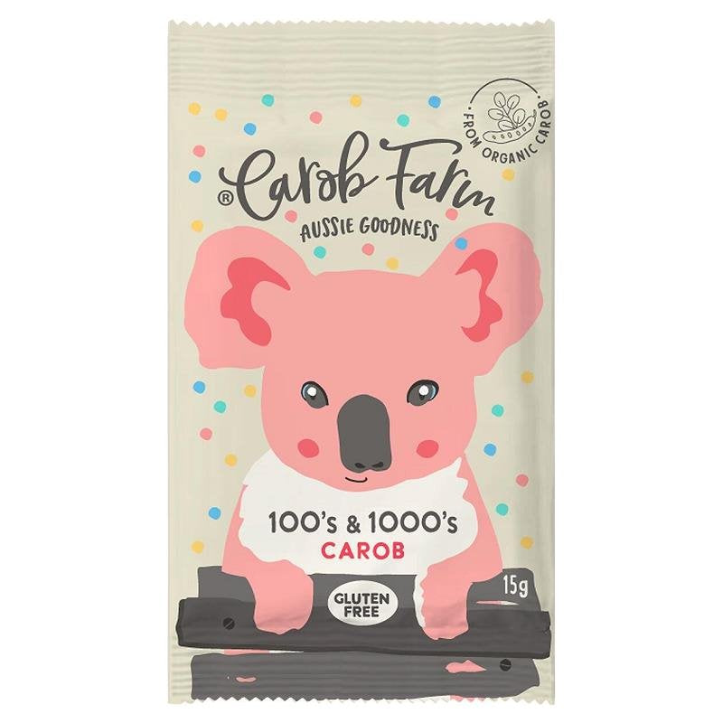 Carob Farm Koala 100s & 1000s - Premium Australian Carob Snacks for Kids & Adults - Perfect for Lunchboxes, Parties & Healthy Treats