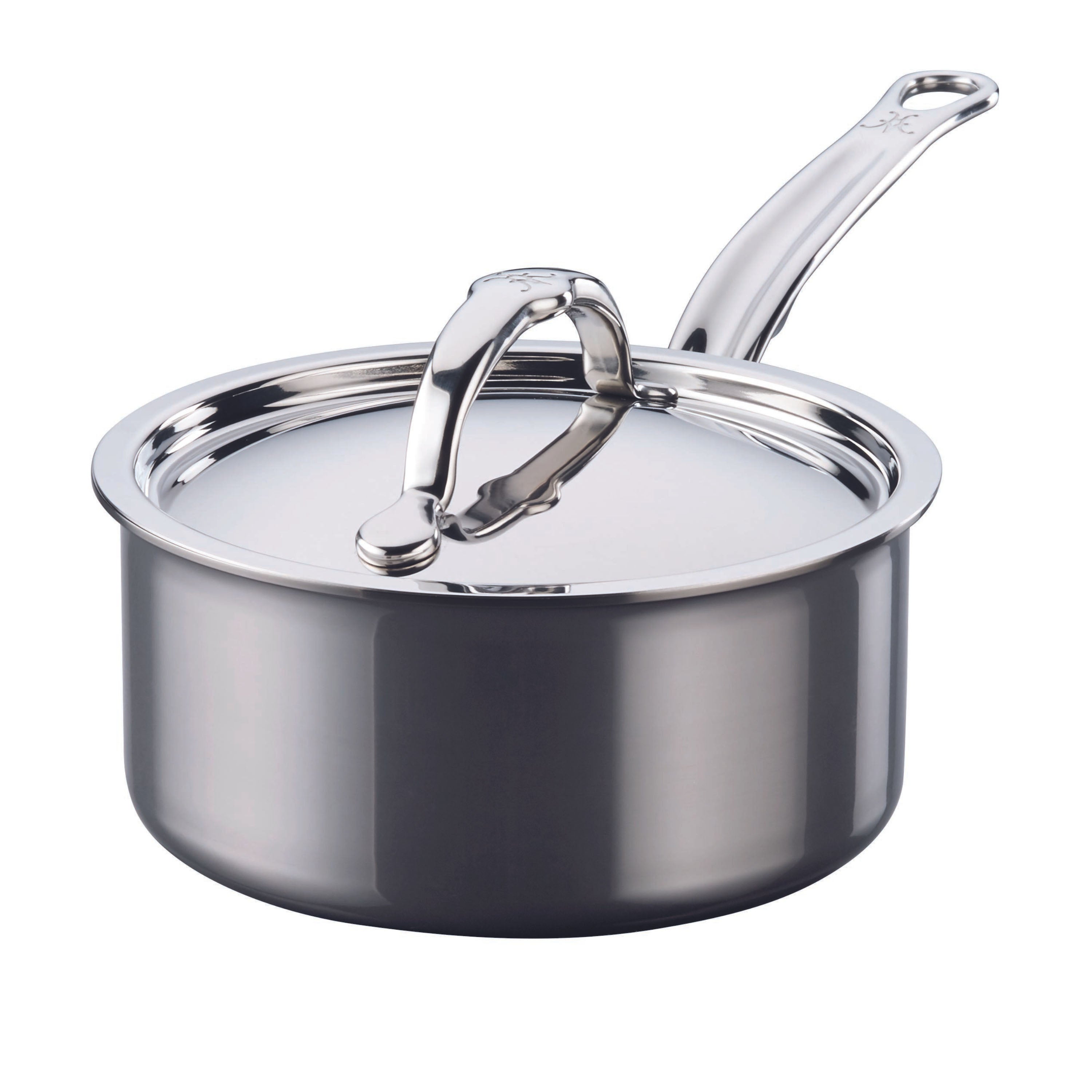 Hestan Nanobond Nonstick Covered Saucepan - 3 Qt Stainless Steel Cookware with Lid for Induction, Gas & Electric Stoves - Perfect for Simmering, Boiling & Cooking Sauces