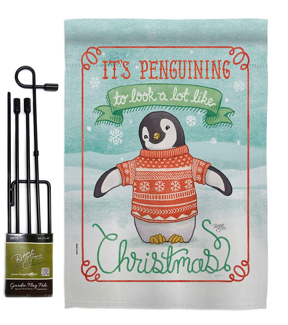 Christmas Garden Flag Set - Double-Sided Winter Decor for Yard & House