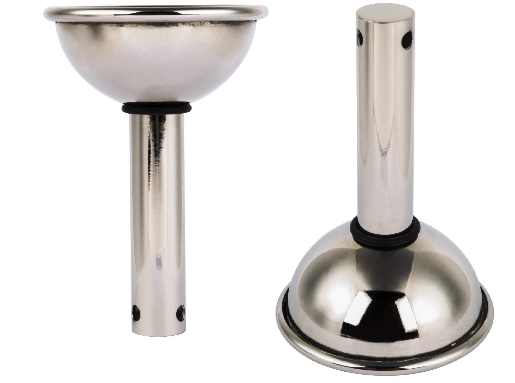 Franmara 9336-BX Silver Plated Wine Decanter Funnel Set of 2 - Elegant Aerator Pourer for Red Wine, Perfect for Dinner Parties & Gift Giving