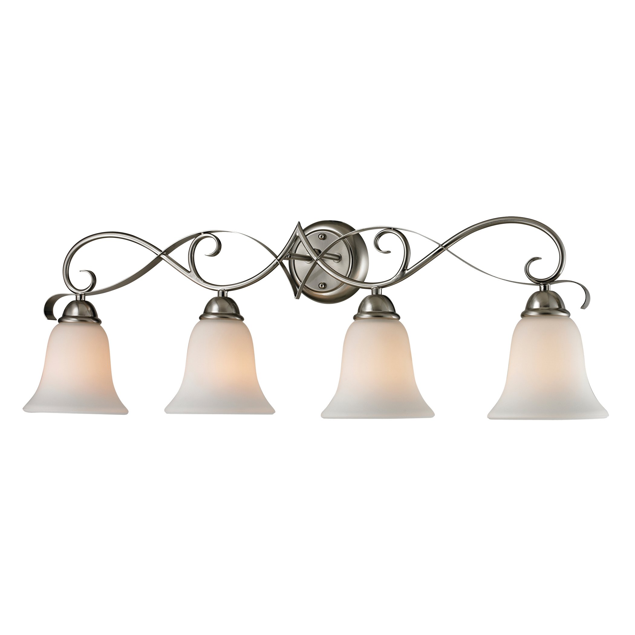 Elk Lighting 1004BB/20 Thomas Vanity Light - Brushed Nickel Finish, Modern Bathroom Wall Sconce for Vanity Mirror, Perfect for Bedroom or Powder Room Lighting Upgrade