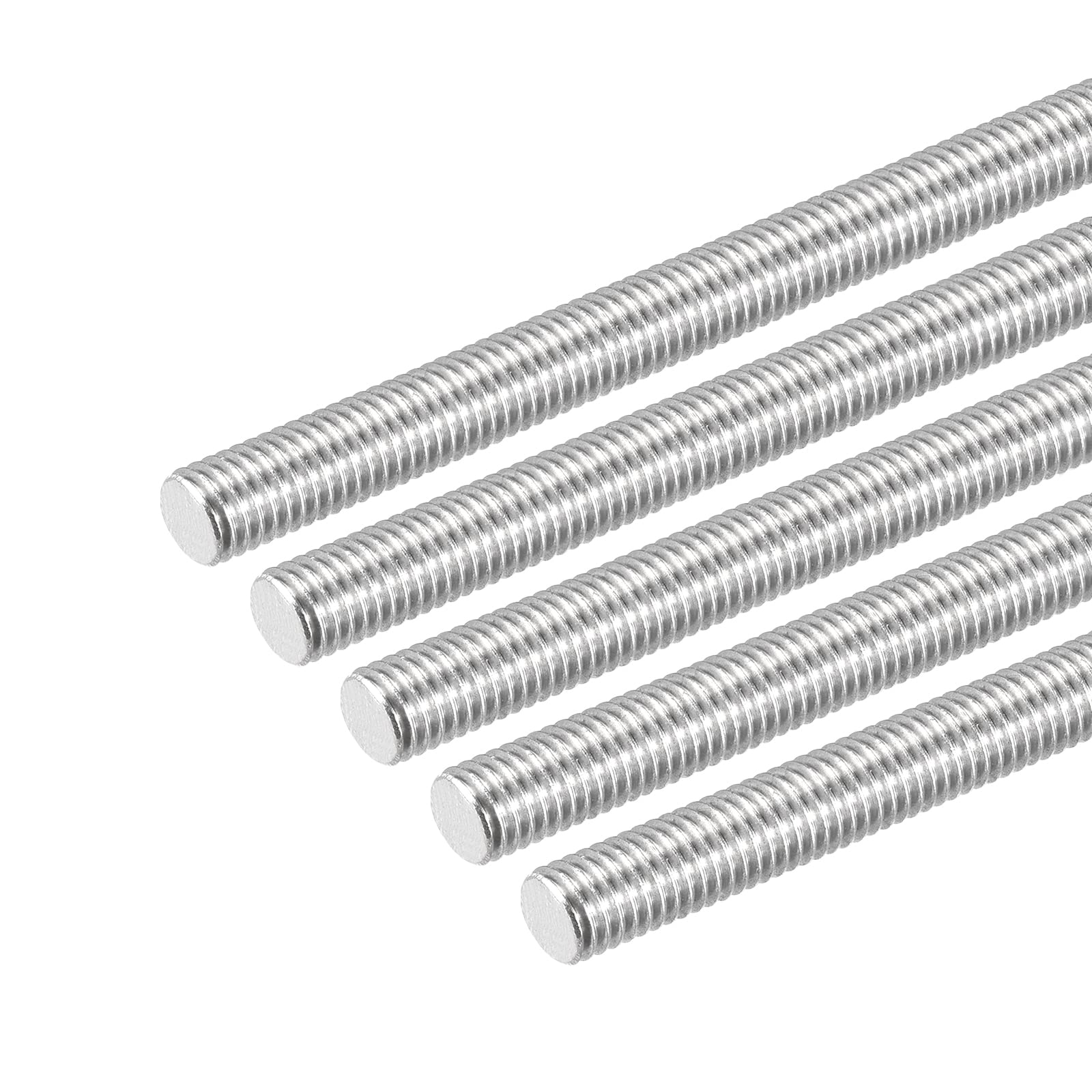 5Pack M8x100mm 304 Stainless Steel Threaded Rods for Construction & DIY