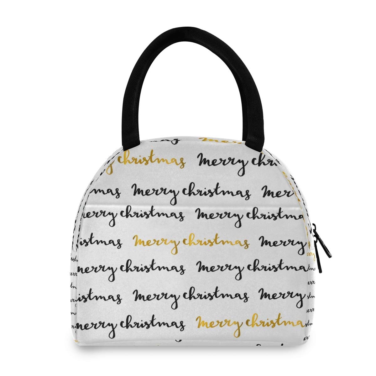 Insulated Christmas Lunch Bag - Portable Cooler Tote for Women & Adults | Holiday Office, School & Picnic Lunch Box | Merry Xmas Gift