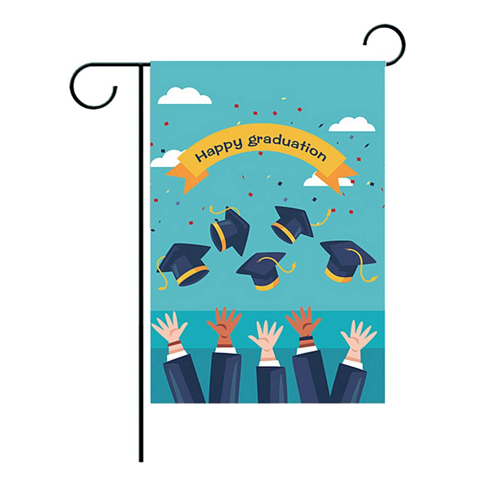 Graduation Garden Flag - Printed Party Decor for Home & Yard Celebration