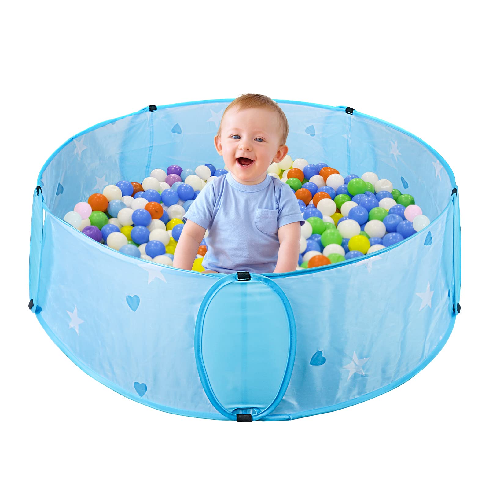 Toddler Ball Pit with Storage - Indoor & Outdoor Play Tent for Kids (Blue) - Perfect for Home & Backyard Fun