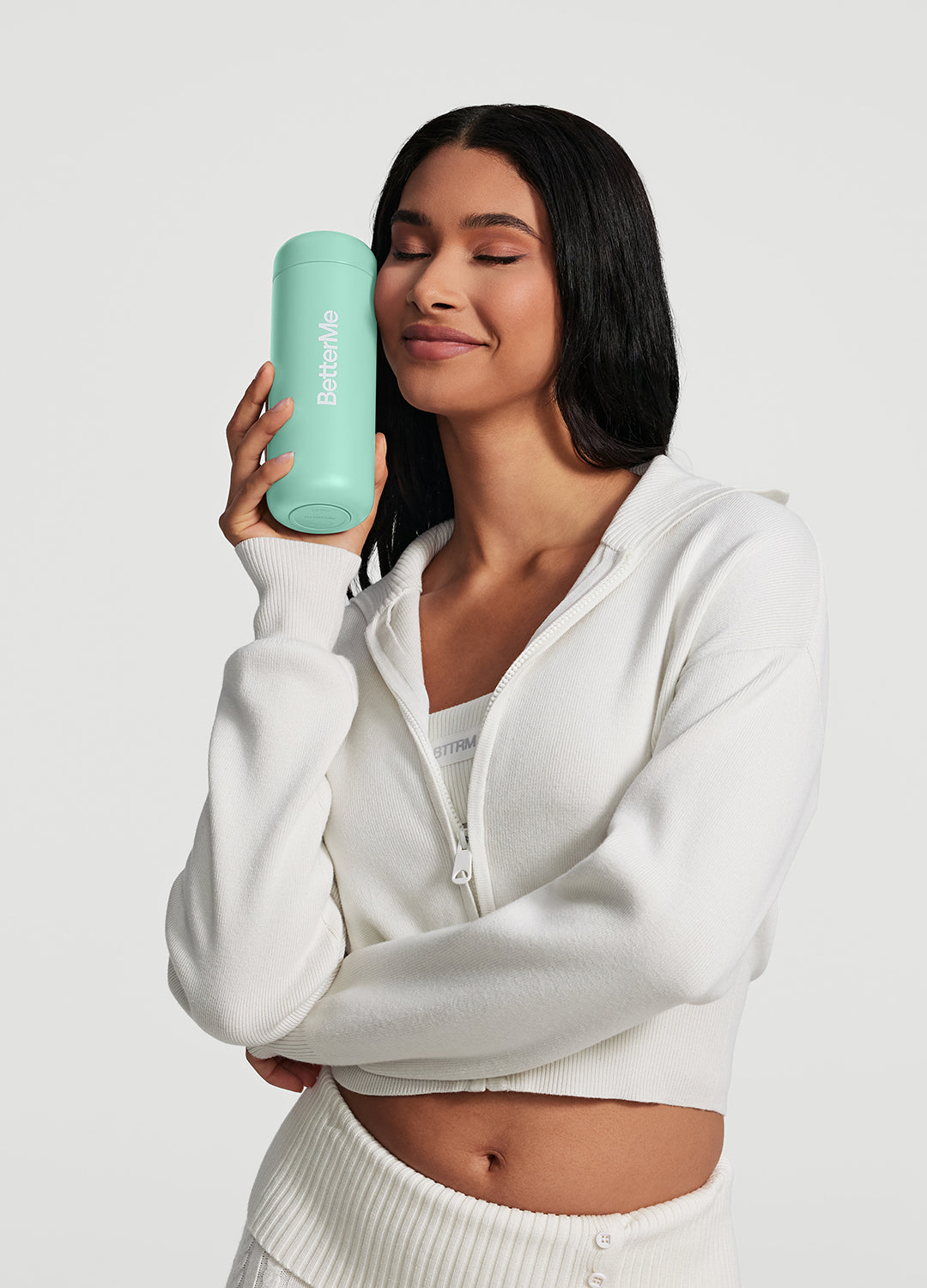 BetterMe 24oz Insulated Water Bottle with Straw - Mint Green, Leakproof Stainless Steel Tumbler for Gym, Office & Outdoor Activities