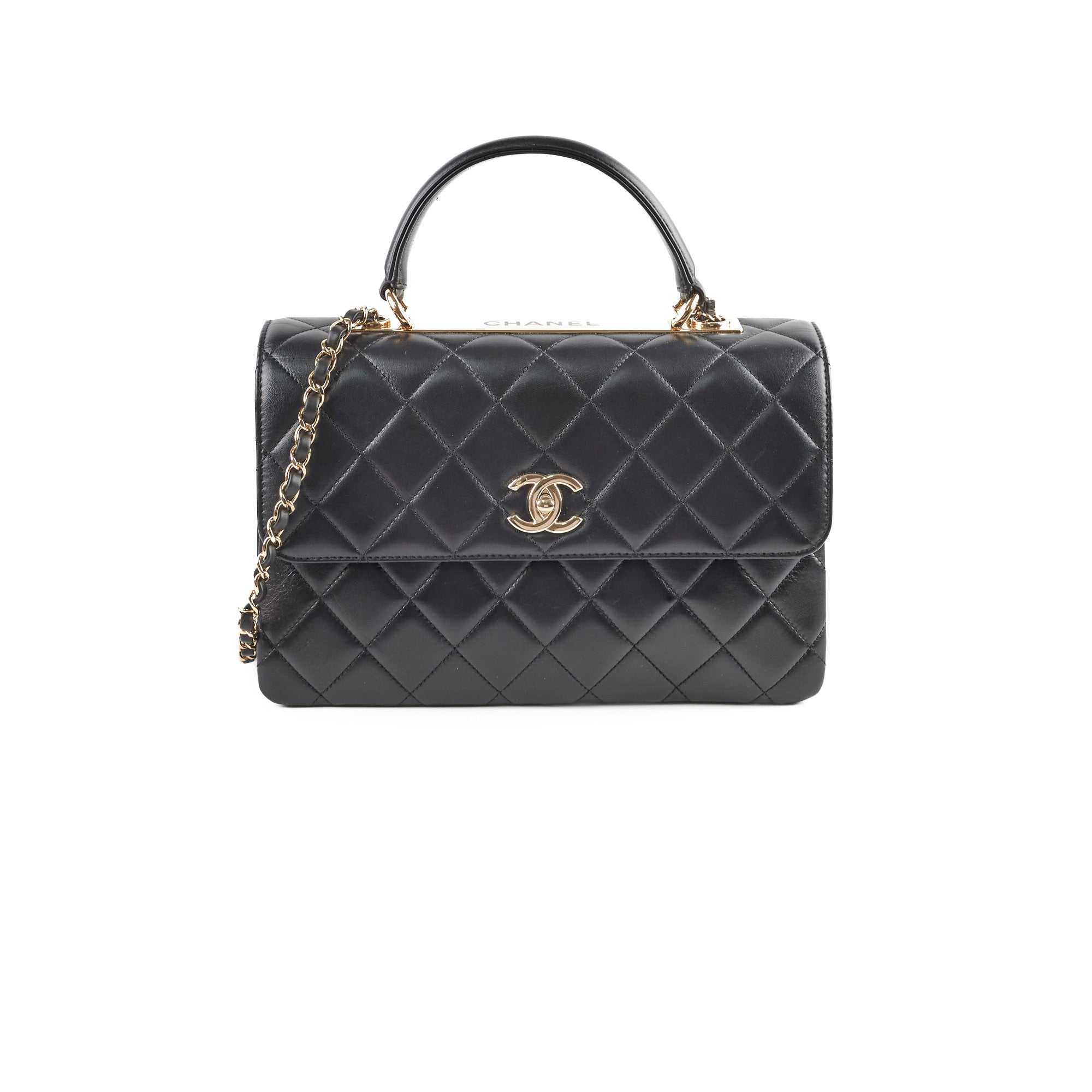 Chanel Medium Trendy CC Black Leather Shoulder Bag - Luxury Designer Handbag for Women | Perfect for Work, Evening Events & Everyday Use