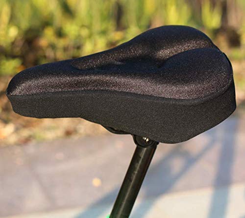 **MACHSWON Gel Bike Seat Cushion Cover – Extra Soft Padded Exercise Bike Seat for Men & Women – Comfortable Indoor Cycling, Spin Bike & Stationary Bike Accessories – Perfect for Home Gym, Cycling Class & Long Rides**