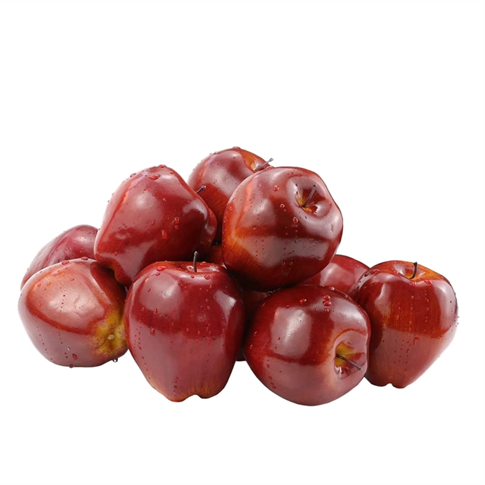 12 Pcs Artificial Fake Fruit Apples - Lifelike Simulation Red Apples for Home Decor, Kitchen Decor, Still Life Photography, and Party Centerpieces