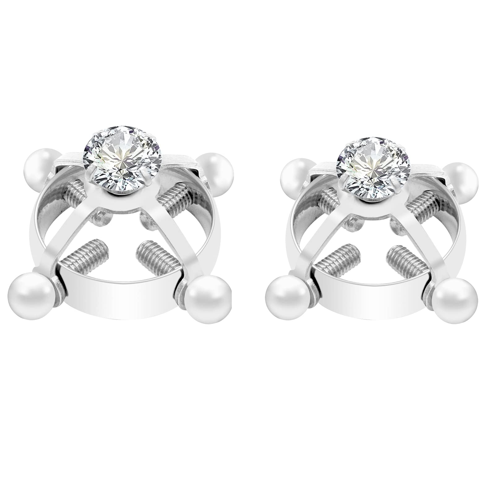 2Pcs Stainless Steel Non-Piercing Nipple Rings - Adjustable Pressure Nipple Shield Jewelry for Women & Men | Perfect for Sensitive Skin, Nursing Moms, and Body Jewelry Lovers