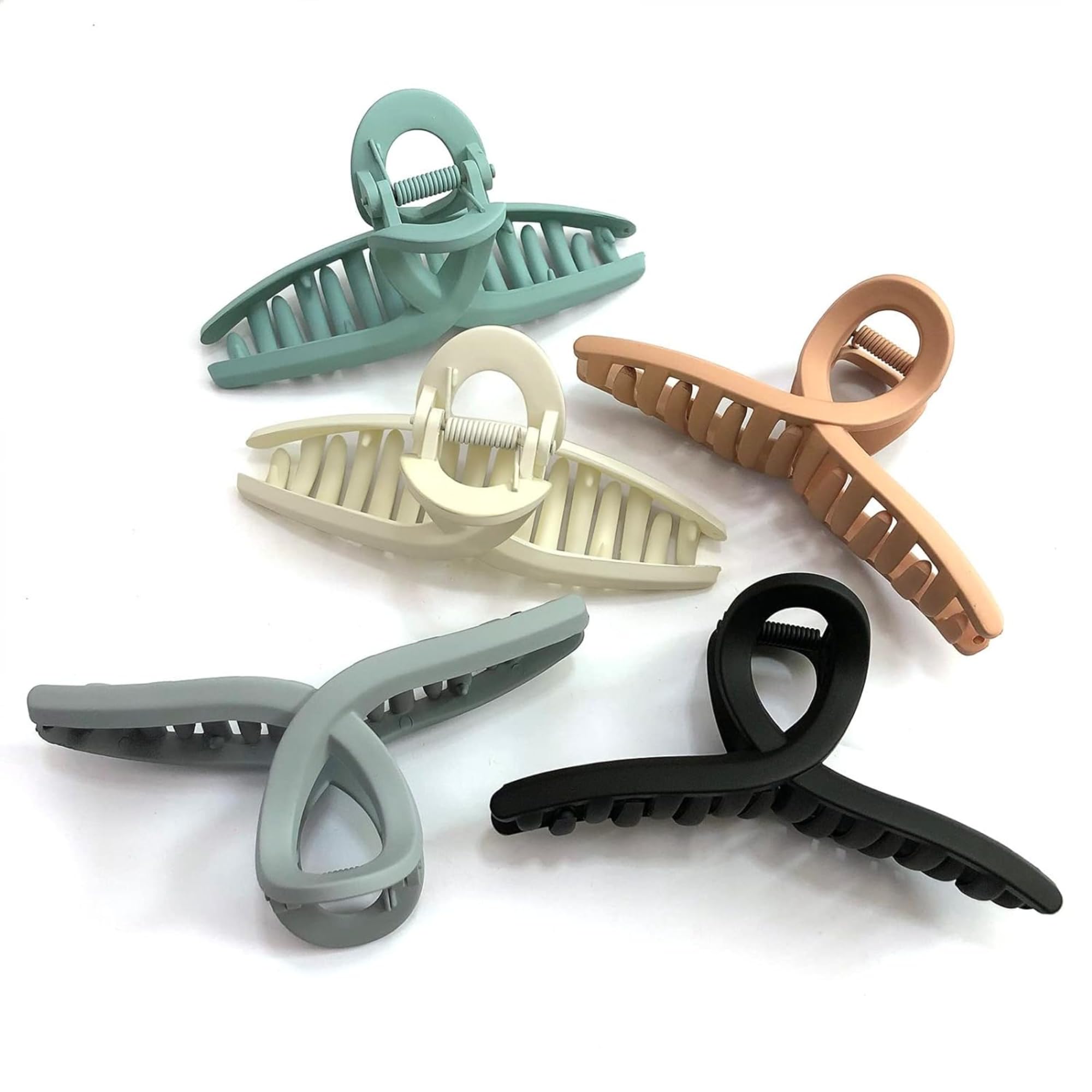Chema 3 Pack Extra Large No Slip Matte Hair Claw Clips - Strong Hold Butterfly Jaw Clips for Women & Girls with Thin, Fine or Thick Hair - Perfect for Ponytails, Buns & Updos
