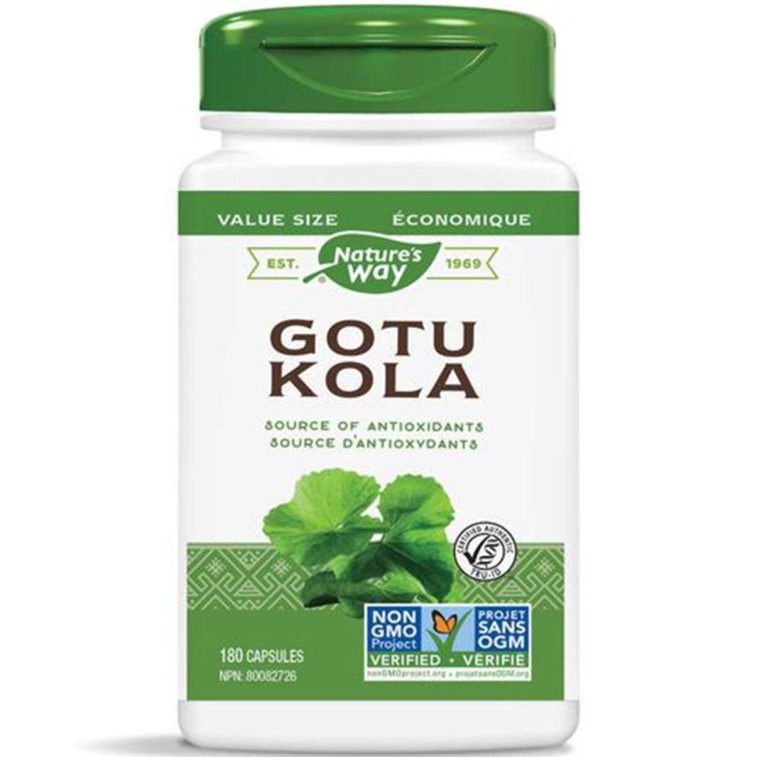 Nature's Way Gotu Kola 475mg - 180 Capsules | Herbal Supplement for Memory, Circulation & Skin Health | Vegan, Non-GMO | Stress Relief & Wound Healing Support