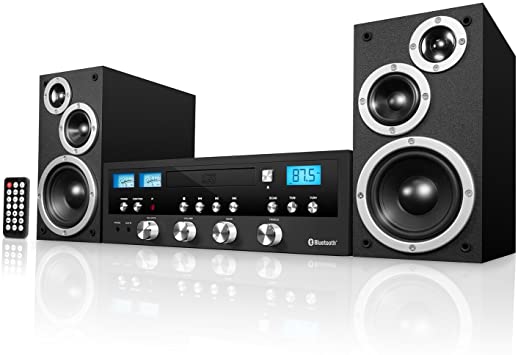 Refurbished INNOVATIVE TECHNOLOGY 50W CD Stereo System with Bluetooth - ITCDS5000 | Home Audio Entertainment for Living Room & Bedroom | Includes Home Essentials Warranty