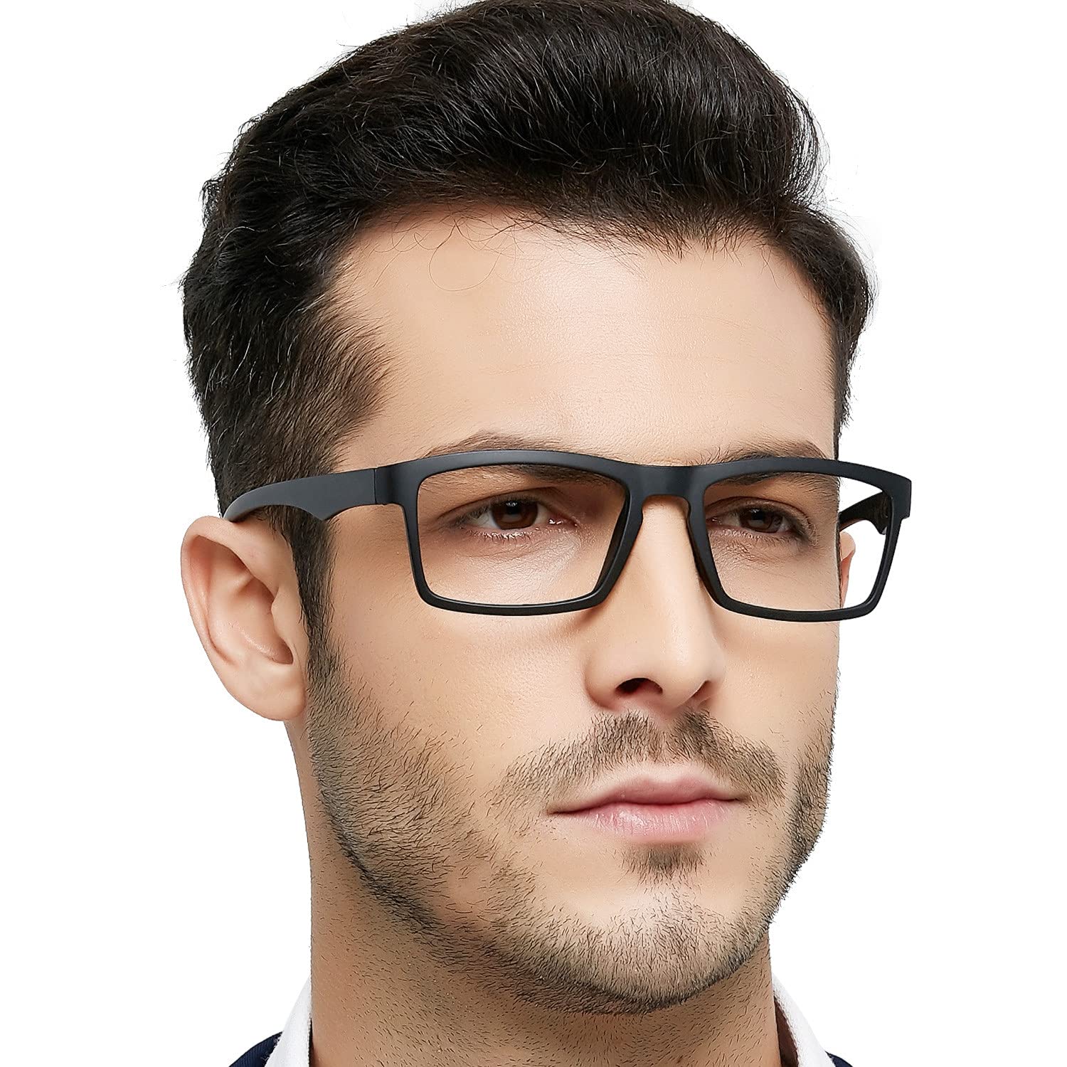 OCCI CHIARI TR90 Black Glasses for Women & Men - Clear Lens for Daily Use