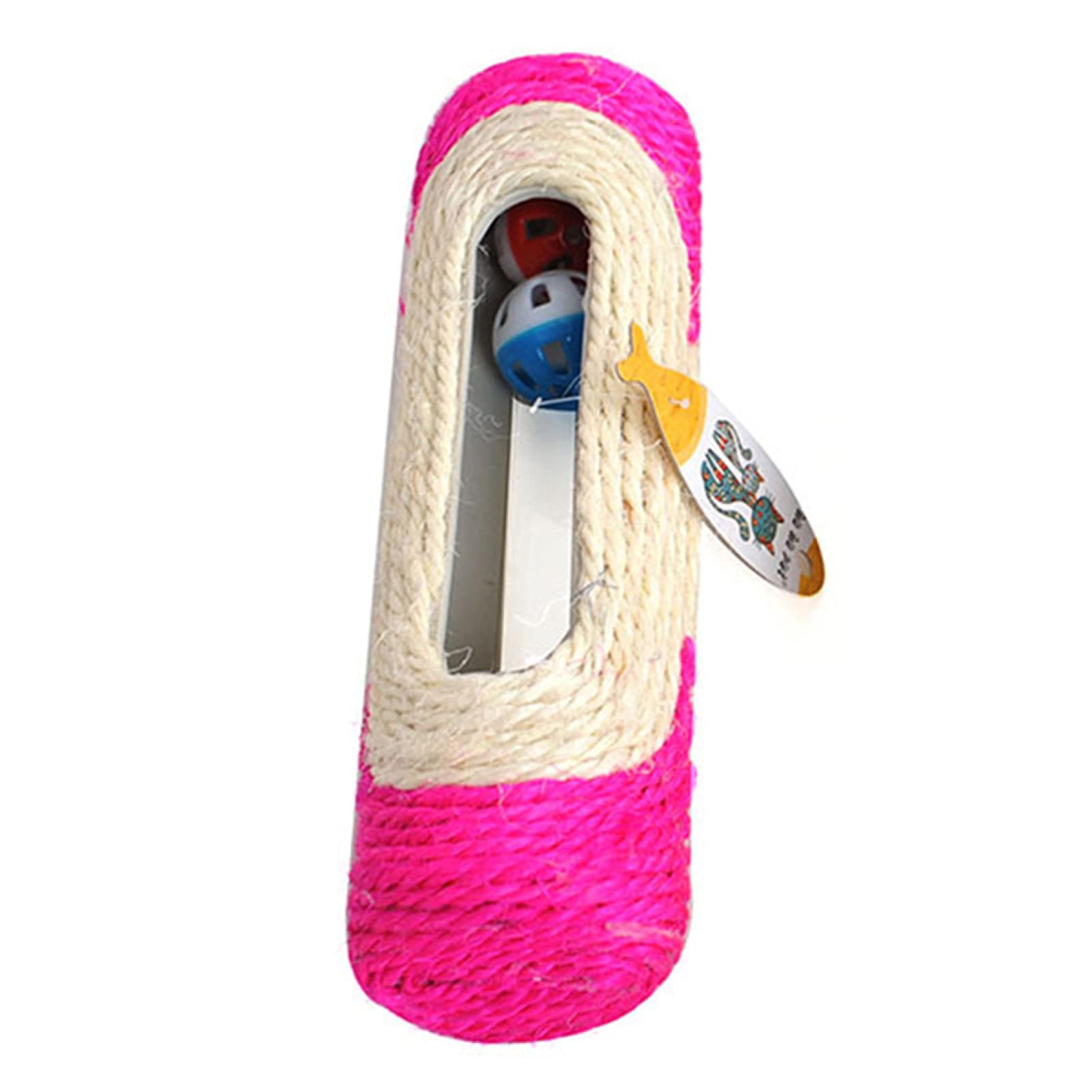 Durable Sisal Cat Scratcher with 3 Rolling Balls - Interactive Scratching Post for Indoor Cats - Pet Training Toy & Stress Relief - Perfect for Playtime, Exercise, and Nail Care (Random Color)