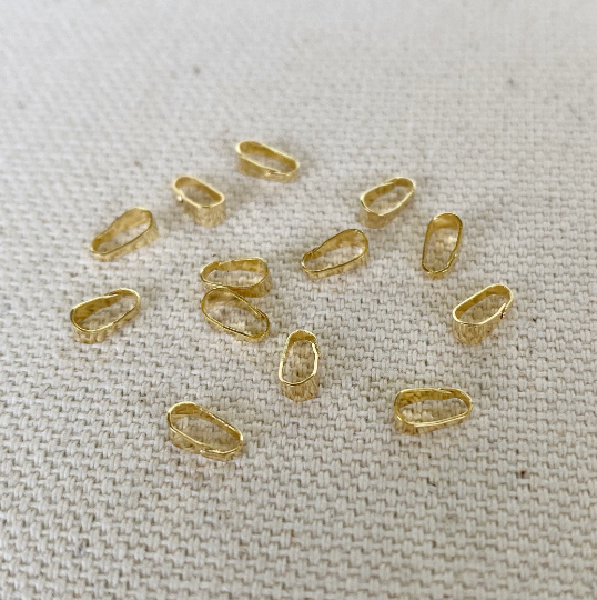 18K Gold Filled Pendant Bail - Jewelry Making Components for Necklaces, DIY Craft Supplies - Perfect for Handmade Jewelry, Pendants & Charms