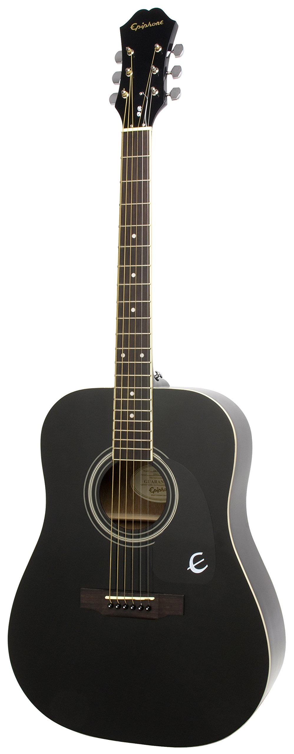 Epiphone Songmaker DR-100 Dreadnought Acoustic Guitar - Ebony Finish | Full-Size Steel String Guitar for Beginners & Professionals | Perfect for Live Performances, Studio Recording & Campfire Jams