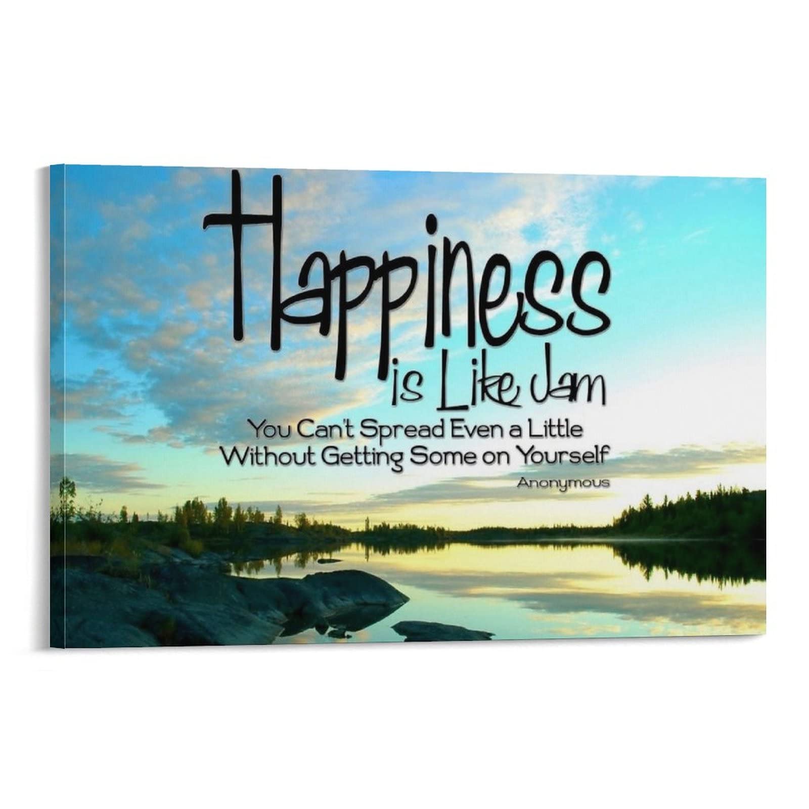 Beautiful Landscape Canvas Wall Art - 24x36 Inch (60x90cm) Aesthetic Room Decor Posters with Inspirational Quotes for Bedroom, Living Room & Office - Perfect Home Decor Gift for Housewarming, Birthday & Holidays