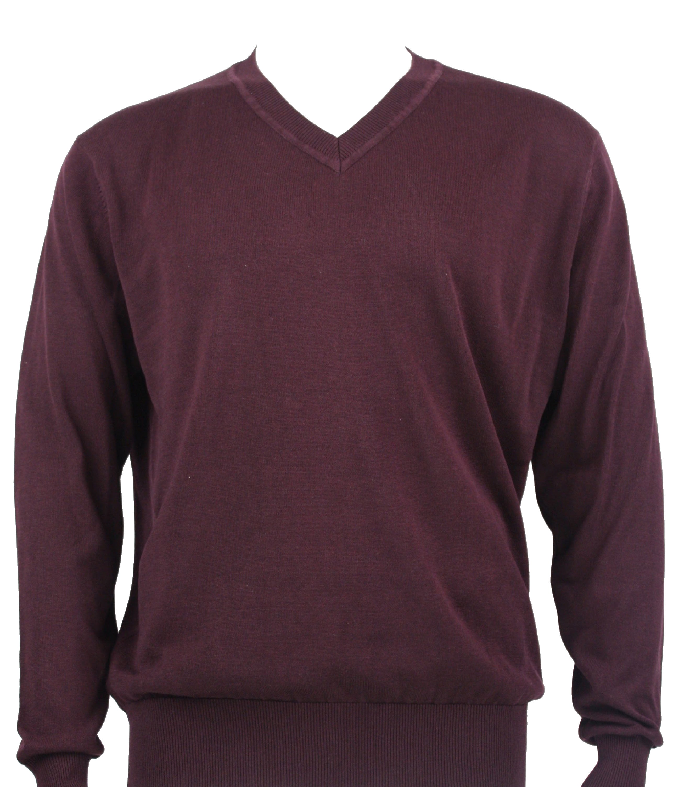 Bassiri Long Sleeve V Neck Plum Sweater 627 - Soft & Stylish Women's Pullover for Fall & Winter, Perfect for Casual Outfits, Office Wear & Cozy Evenings