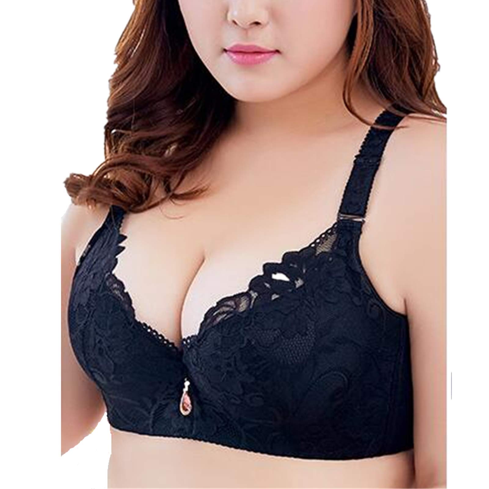 Warmstraw Women's Push Up Bras with Underwire - Plus Size Lace Lifting Bra for Everyday Wear | Comfortable Support for Work, Date & Special Occasions