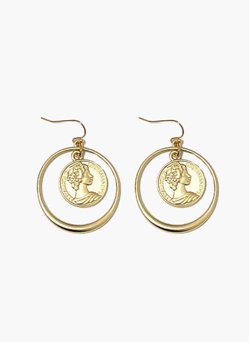 Stylish Coin Hoop Earrings for Women - Trendy Gold & Silver Jewelry for Everyday Wear or Special Occasions