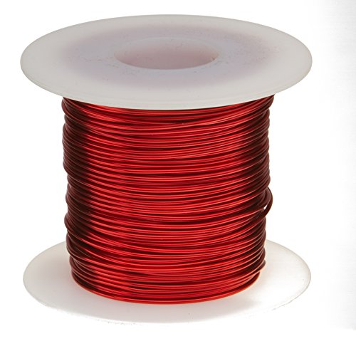 14 AWG Enameled Copper Magnet Wire - 2.5 Lbs (197 Feet) Red Heavy Build Coil Winding Wire, 0.0675
