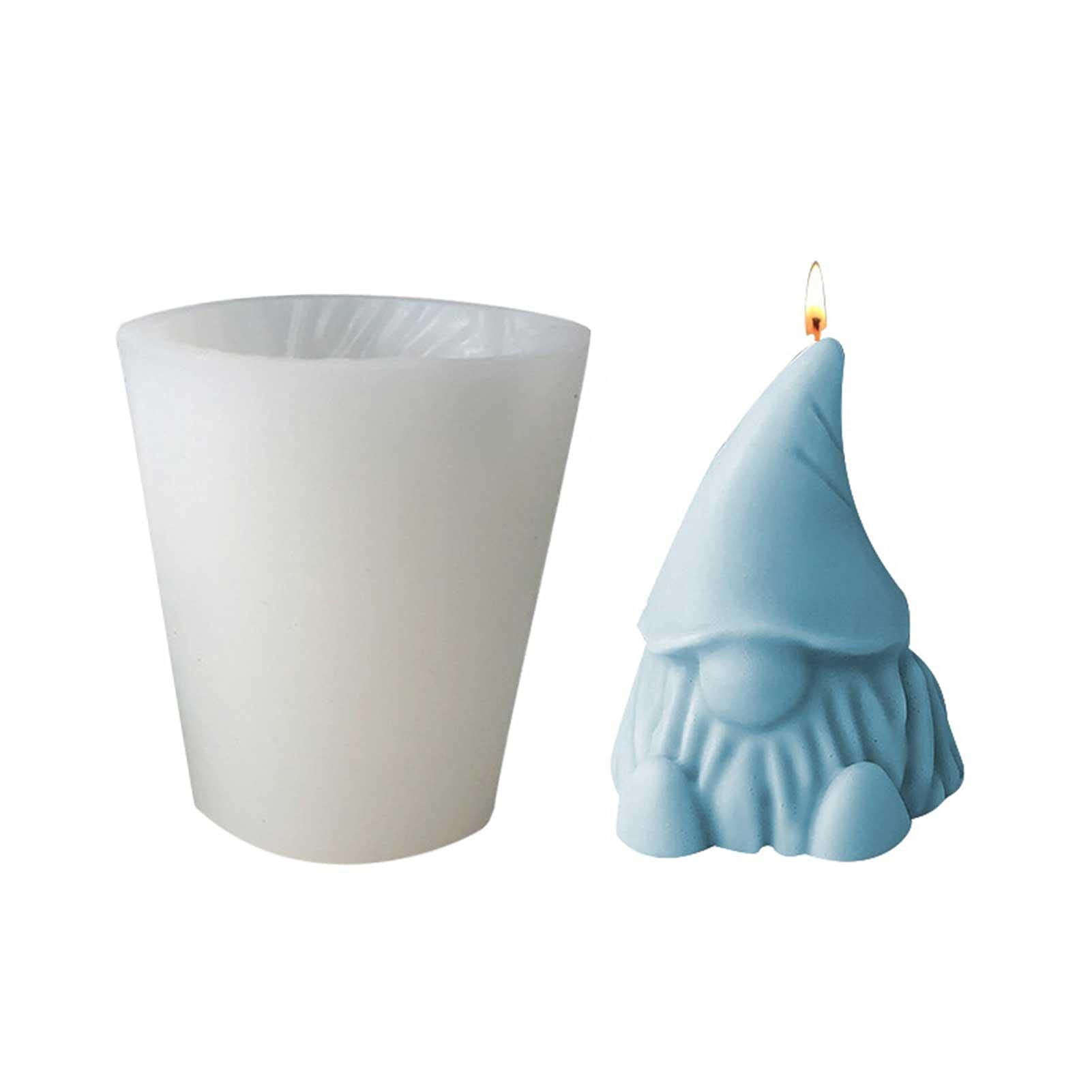 KUNOVO 3D Silicone Candle Molds - Reusable Soap Molds & Baking Molds for DIY Crafts, Christmas Candle Making, Soap Making, and Baking (Set of 1) - Perfect for Handmade Gifts, Home Decor, and Holiday DIY Projects