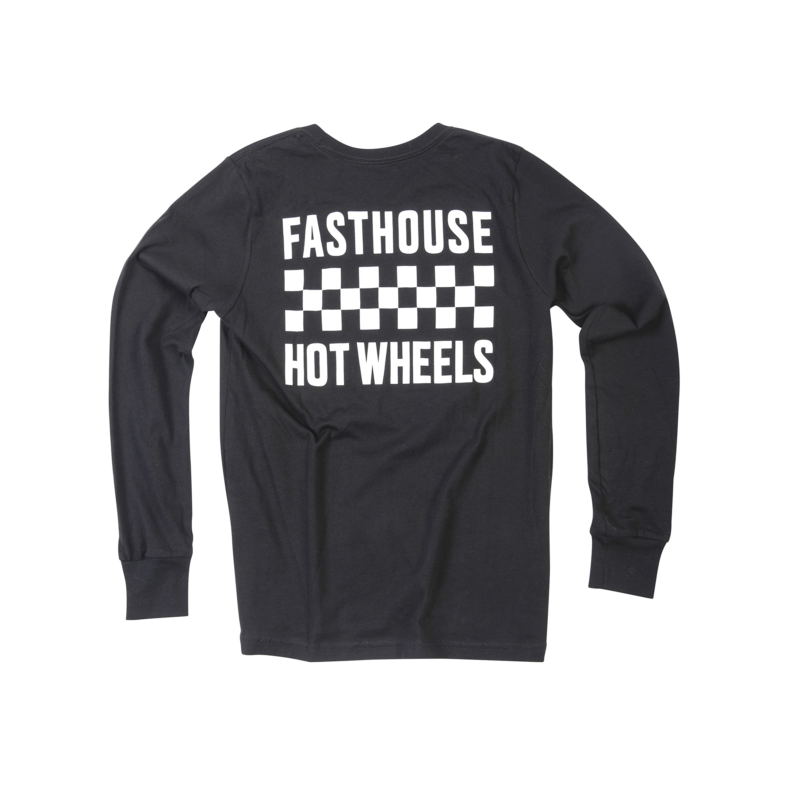 FASTHOUSE Youth Stacked Hot Wheels Long Sleeve Tee - Black | Cool Graphic T-Shirt for Boys & Girls | Perfect for Casual Wear, School & Playtime