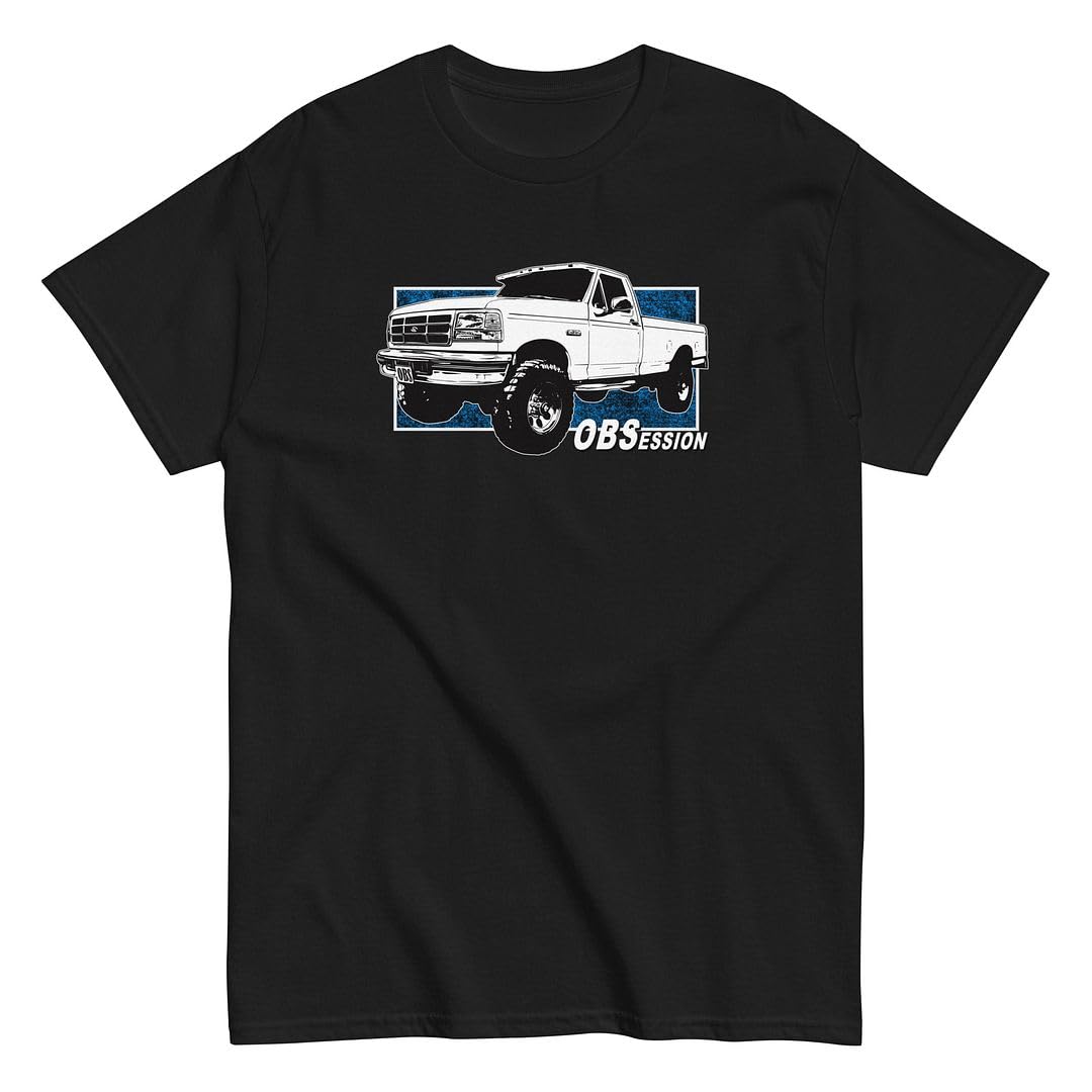 Men's Aggressive Thread OBS Truck T-Shirt - Single Cab Trucker Tee with Obsession Design | Perfect for Truck Enthusiasts & Casual Wear