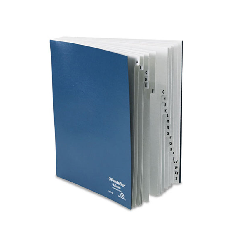 Blue Acrylic Coated Expandable Letter Size Desk File Organizer - Perfect for Office, Home, and School Document Storage