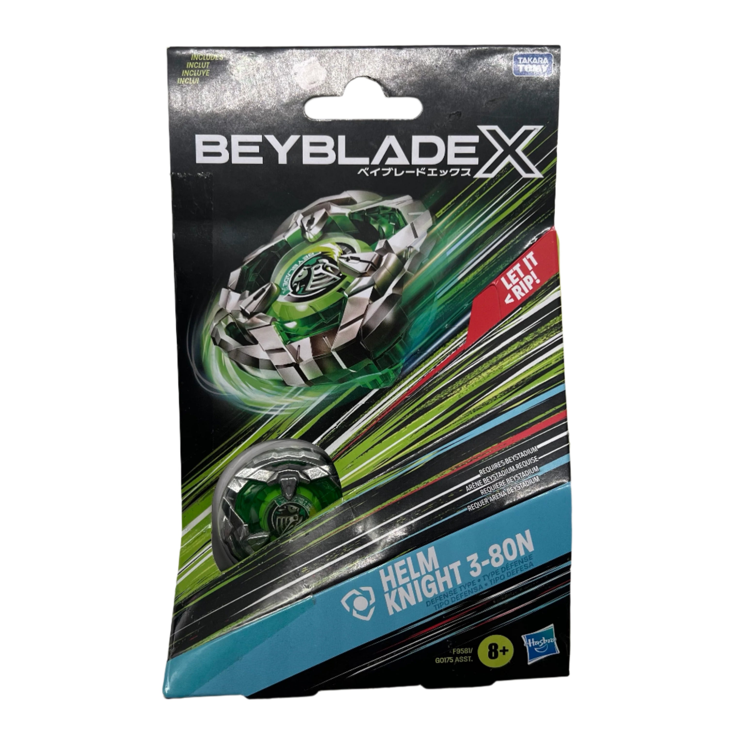 Beyblade X Helm Knight 3-80N Starter Pack - Brand New Spinning Top Battle Set for Kids - Perfect for Competitive Play & Collection