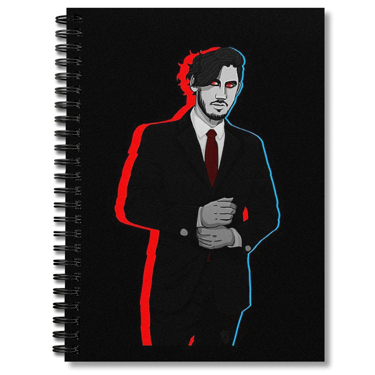 Premium Spiral Notebook - Darkiplier Themed Composition Journal with Thick Fitness Calendar Paper for School, Office & Creative Writing