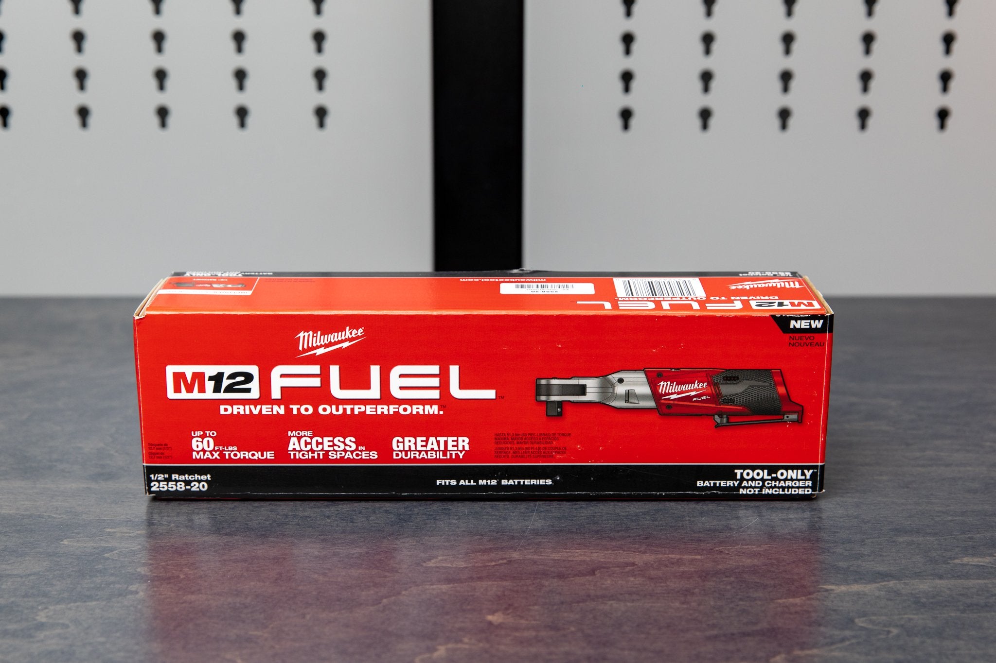 Milwaukee M12 FUEL 1/2 Inch Cordless Ratchet - High Torque Power Tool for Automotive Repair & DIY Projects - Perfect for Tight Spaces & Fastening Bolts