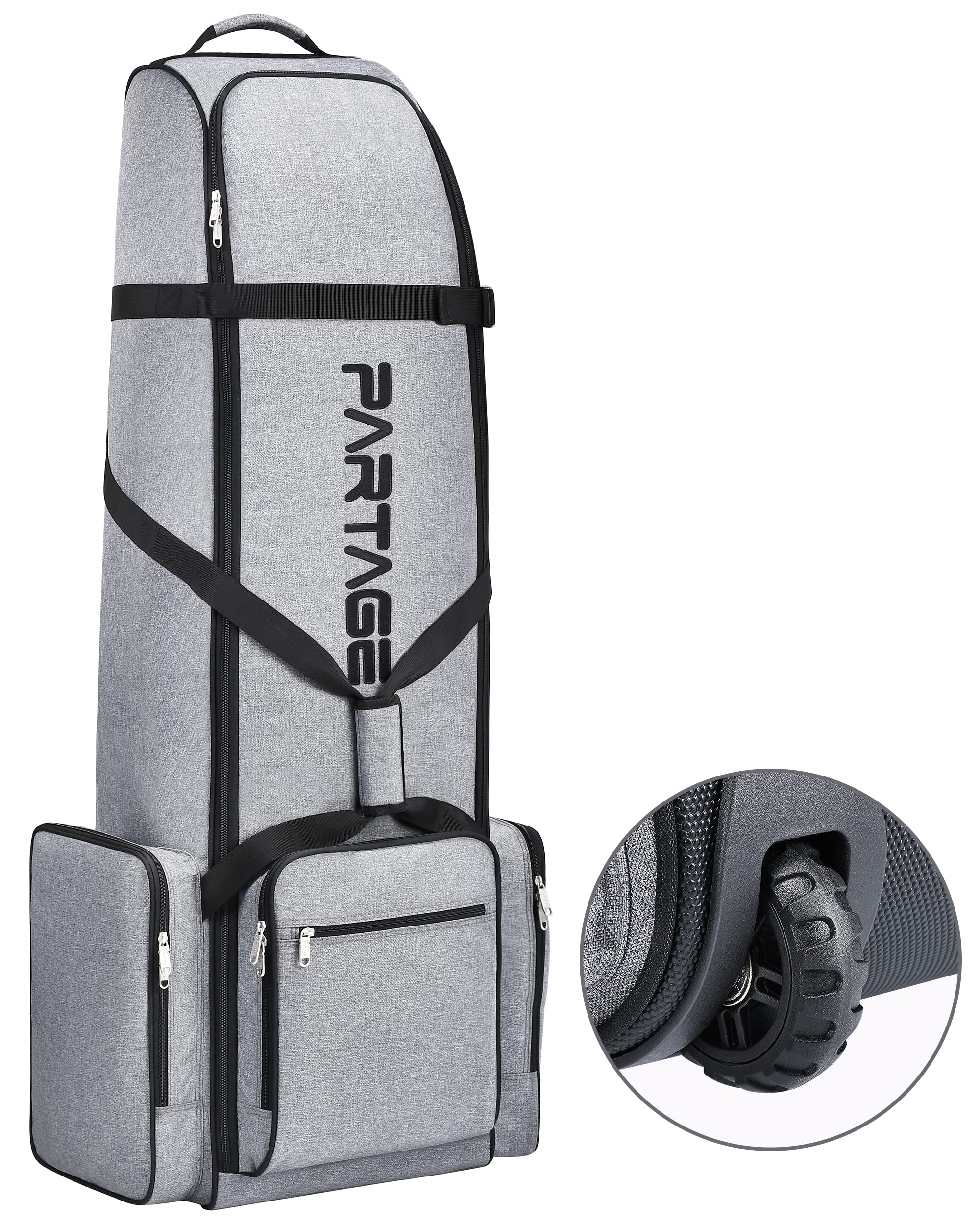 Golf Travel Bag with Wheels for Airlines - Black | Durable Golf Case for Travel