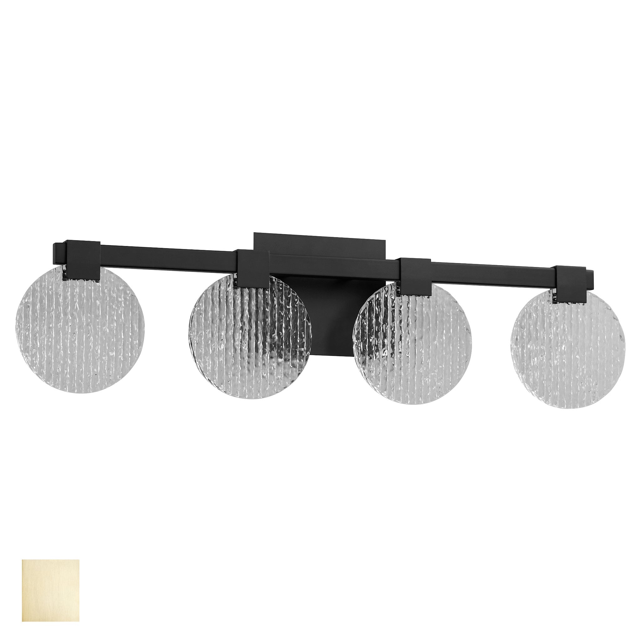 Oxygen Axiom 3 5053 40 Bathroom Vanity Light Fixture in Aged Brass - Modern Bathroom Lighting for Mirror, Sink & Makeup Area - Waterproof & Dimmable LED Vanity Lights for Home Decor